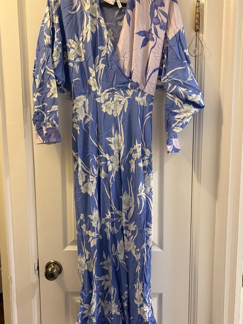 ASOS Blue and White Floral Maxi Dress